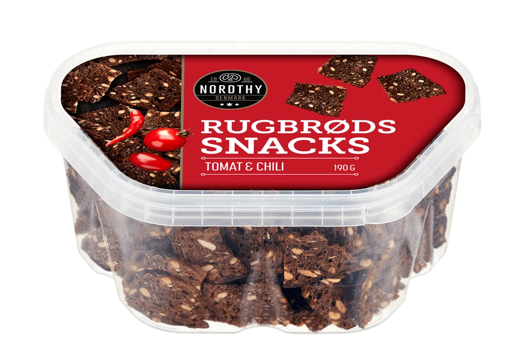 Nordthy Rugbrødssnack Tomat & Chili – 190 g v:9046438