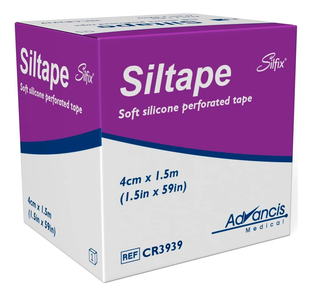 Siltape medisinsk silikonteip 4 cm x 1,5m – 1 stk. v:6252216
