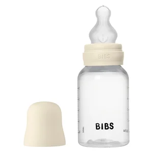 BIBS Baby Bottle Round Silicone Slow Flow Ivory 150ml v:5257734