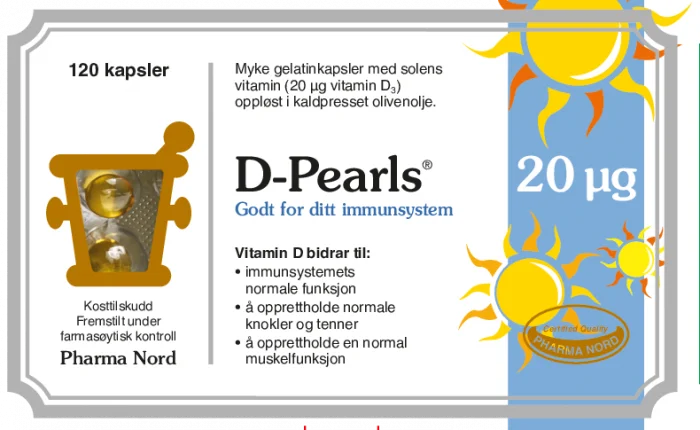 Pharma Nord D-Pearls – vitamin D3 tilskudd v:7963252