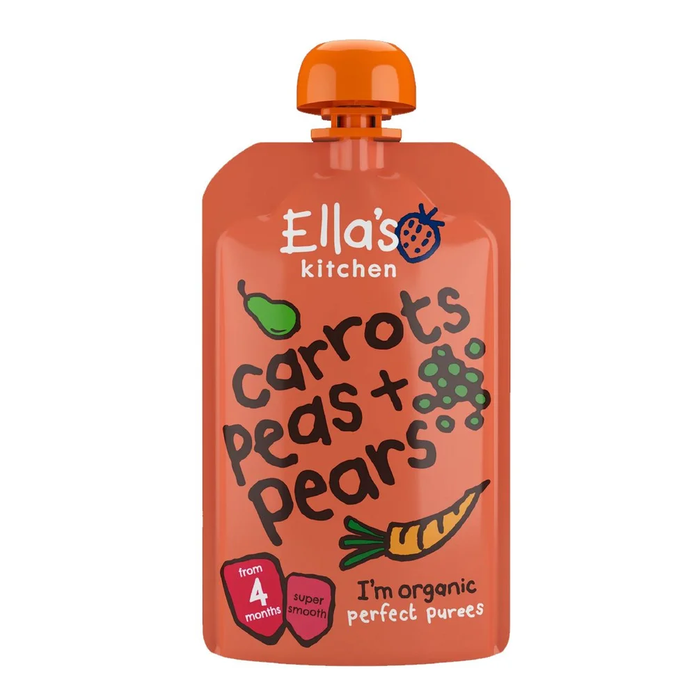Ella’s Kitchen Gulrot, Erter & Pære Ø – 120 g. v:5248207