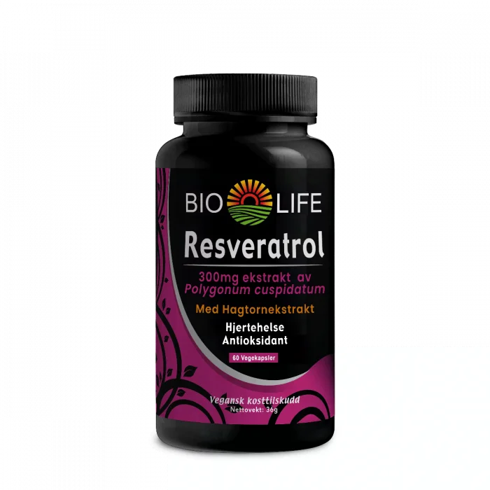 Bio-Life Resveratrol 60 kapsler | Med hagtorn v:1000040 Bio-Life Resveratrol 60 kapsler | Med hagtorn v:1000040