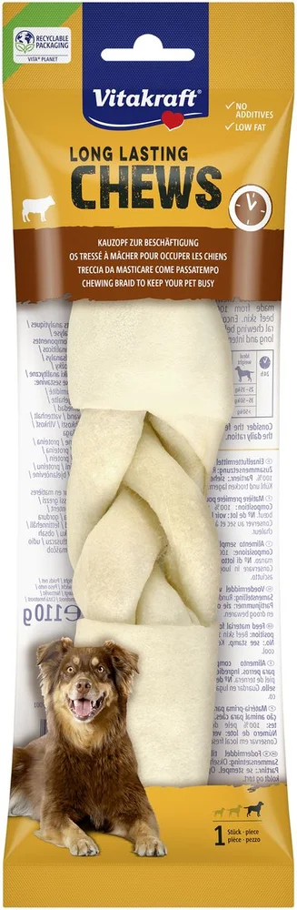 Vitakraft LONG LASTING CHEWS flettet tyggeben – 20 cm – 110 g. v:9521329