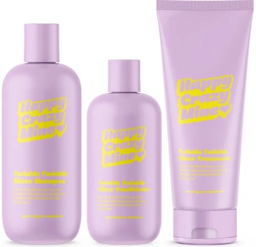 Happy Crazy Mine Twinkle Twinkle Silver Shampoo 350 ml & Conditioner 250 ml & Treatment 200 ml v:7085451