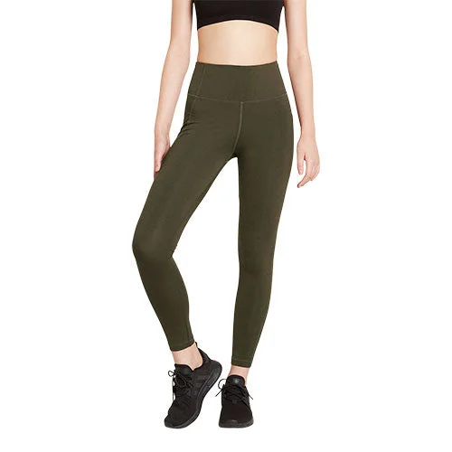 Full-Length High-Waist Tights Dark Olive | Str. XS v:9224035