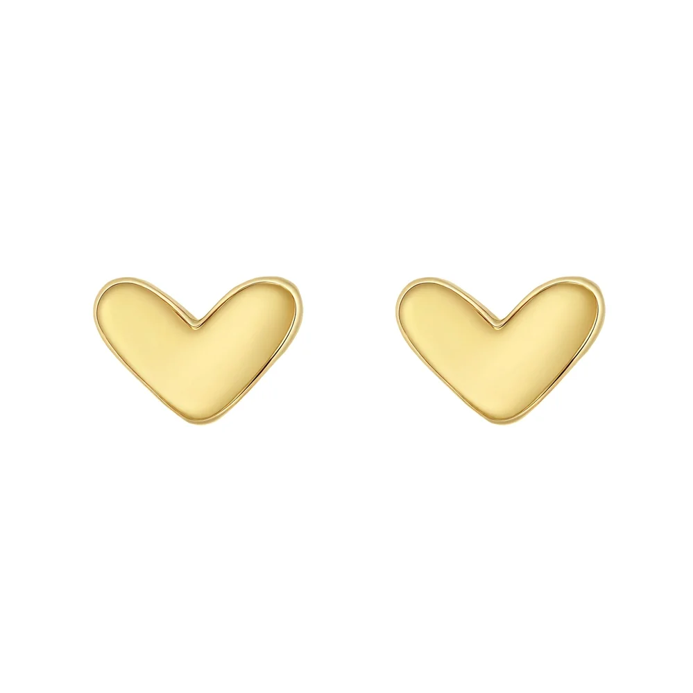 Lotte Earrings - Hjerteformede studs i 18K gull v:5659789