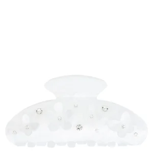 DARK Flower & Butterfly Hair Claw White v:9801615
