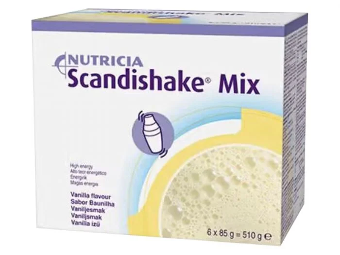 Nutricia Scandishake Mix vaniljesmak 6×85 g v:9913530 Nutricia Scandishake Mix vaniljesmak 6×85 g v:9913530