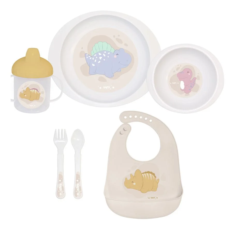 SARO BABY Happy Dinos Spisesett – 1 stk. v:1161202