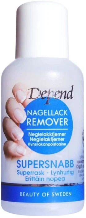 Depend Miniremover superrask blå 35 ml | neglelakkfjerner v:3174907