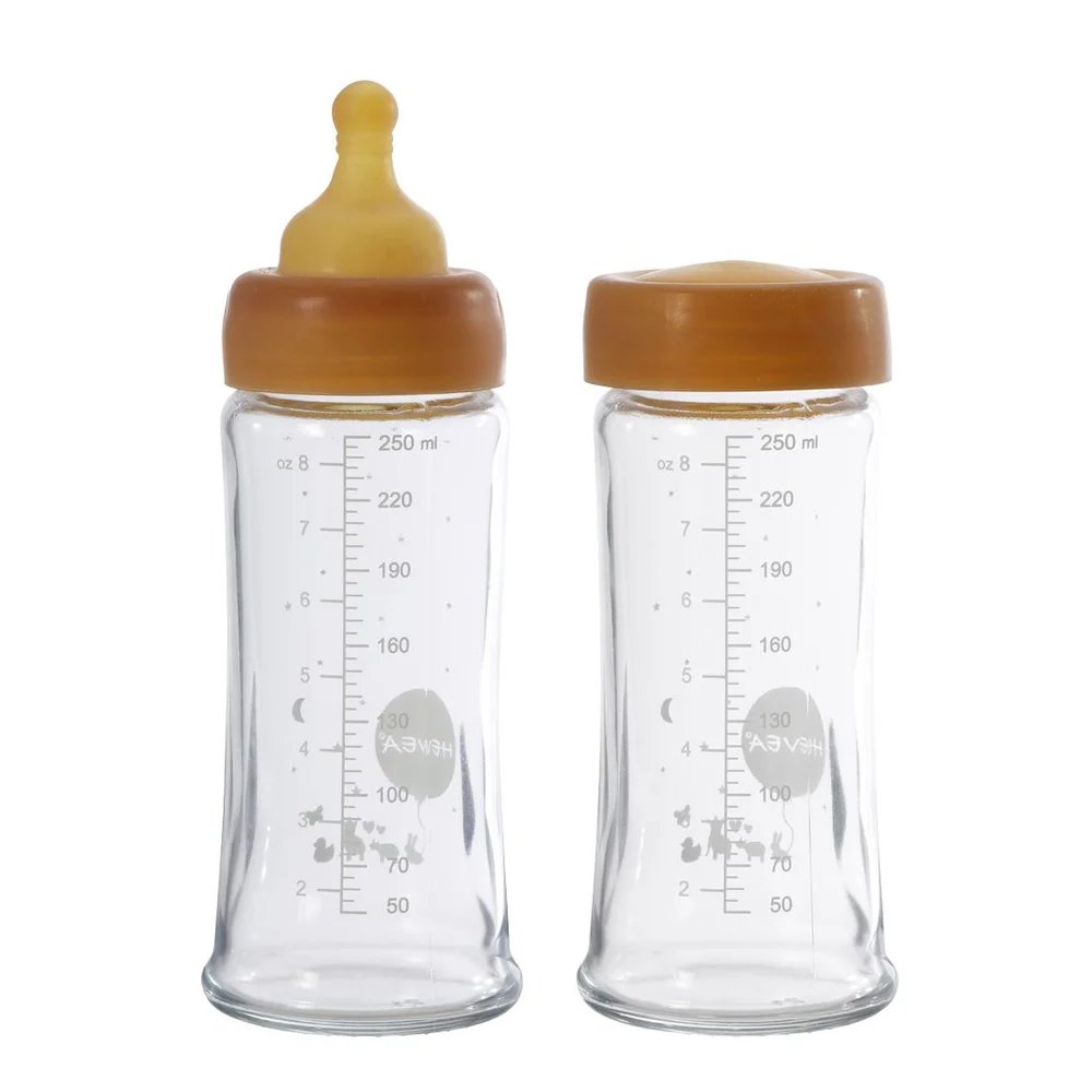 Hevea Baby Glasflaske Wide Neck 250 ml – 2 pakk v:3294212 Hevea Baby Glasflaske Wide Neck 250 ml – 2 pakk v:3294212