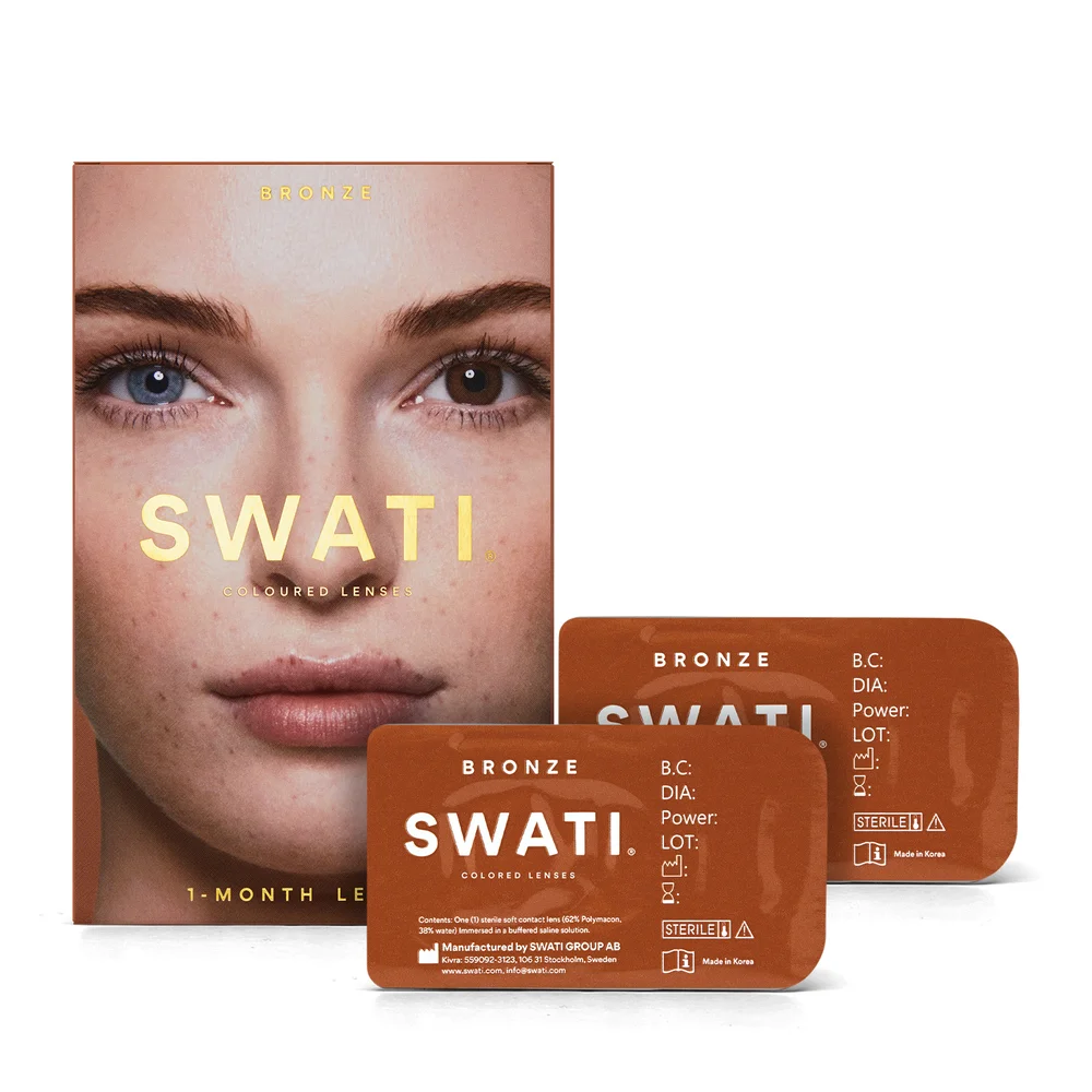 SWATI Coloured Lenses Bronze - Månedslinser med Stil v:8972847