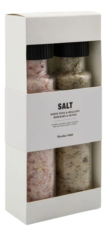 Nicolas Vahé Gift Box Salt White Wine & Shallots + Rosemary & Olives – 1 stk. v:6862088