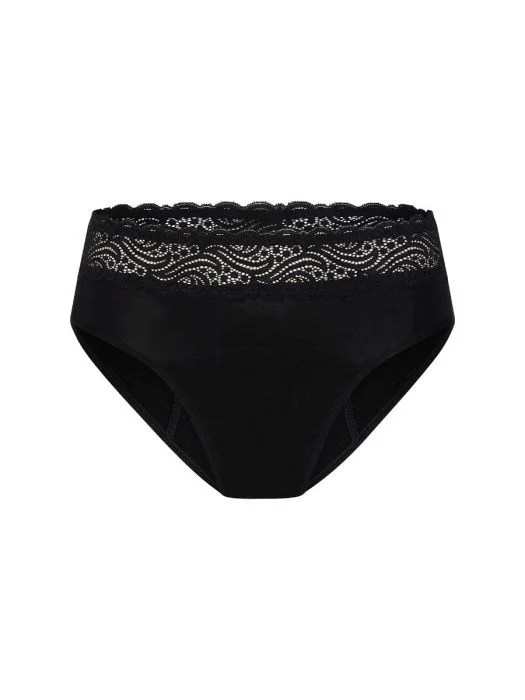 Modibodi Sensual Hi Waist Bikini Heavy-Overnight Black 24/5XL v:1949428