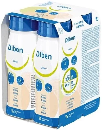 Diben Drink næringsdrikk nougatsmak 4×200 ml v:6506085