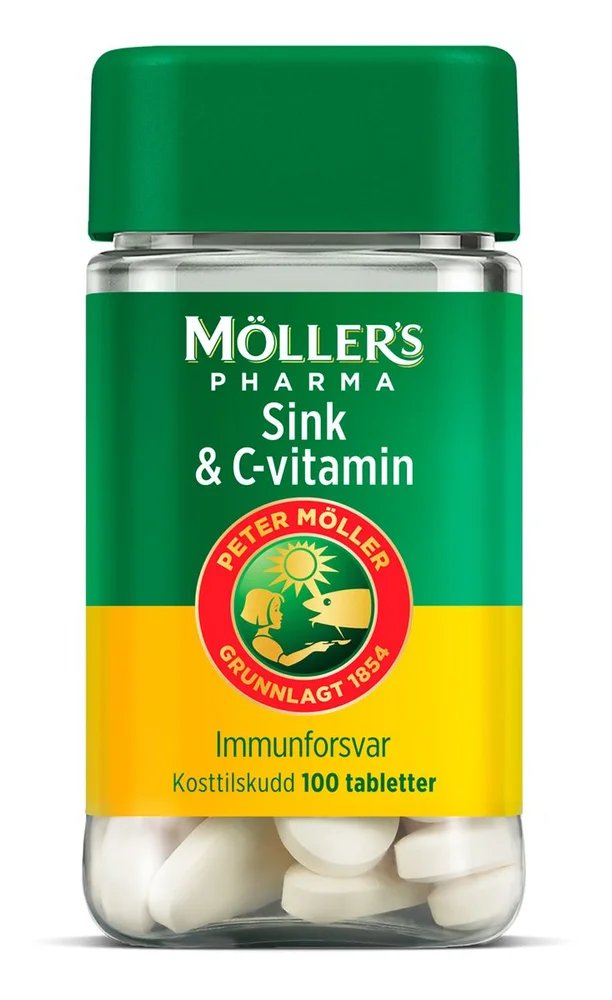 Møllers Pharma Sink & C-vitamin – 100 tabl. v:9544348