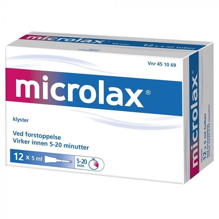 Microlax klyster rektalvæske 12×5 ml v:2329860