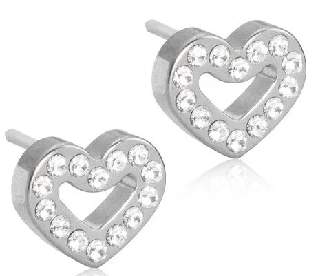 Blomdahl Earrings Brilliance Heart Hollow 8 mm Crystal v:3344165 Blomdahl Earrings Brilliance Heart Hollow 8 mm Crystal v:3344165