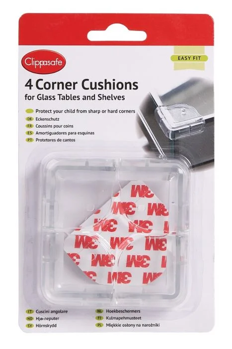 Clippasafe hjørnebeskytter transparent 4 stk v:3092192