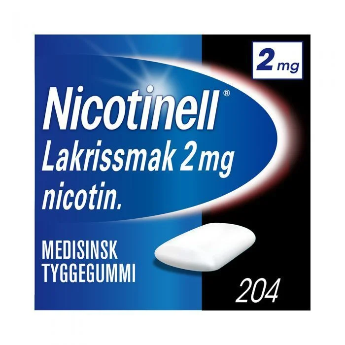 Nicotinell tyggegummi 2mg lakris – 204 stk v:6359490