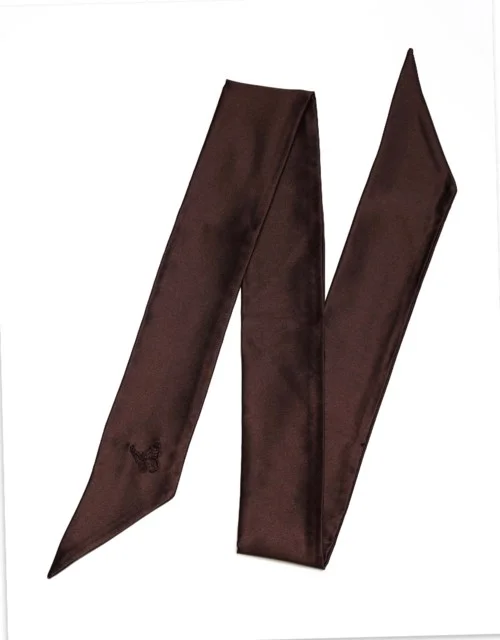 Amelie Soie Secrets de beauté Silk Scarf Brown v:6171895