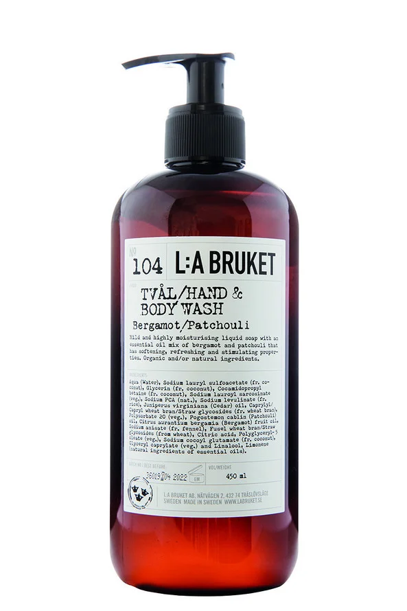 104 Hand & Body Wash Bergamot/Patchouli 450 ml – L:A BRUKET v:6039093