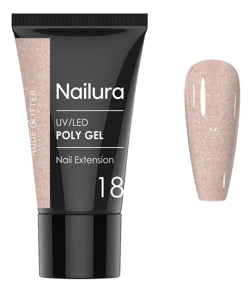 Nailura Poly Gel 18 – Nude Glitter – 30 g. v:6787408