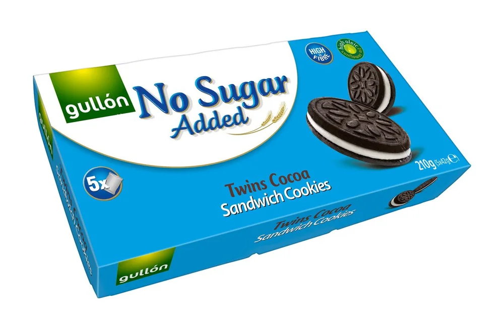 Gullón No Sugar Added Twins Cocoa Sandwich Biscuits – 210 g. v:7198063