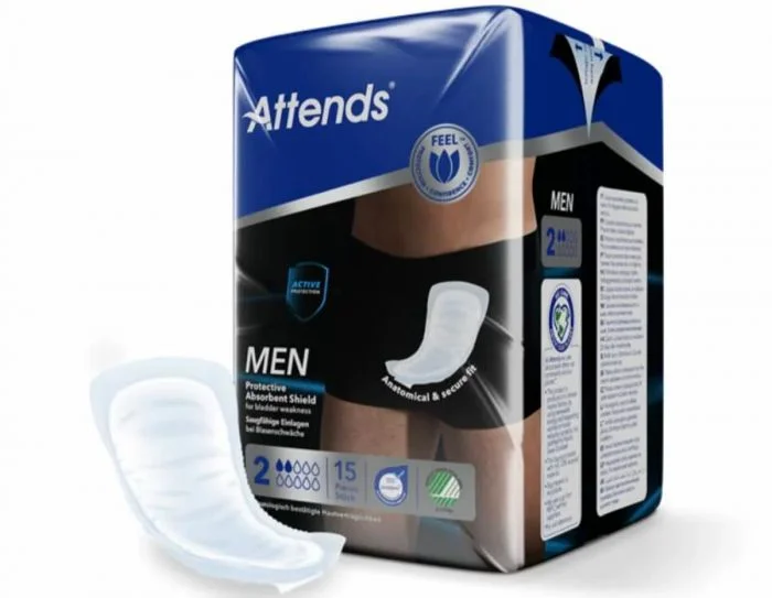 Attends Men Protective Absorbent Shield 2 truseinnlegg menn 15 stk v:6072332