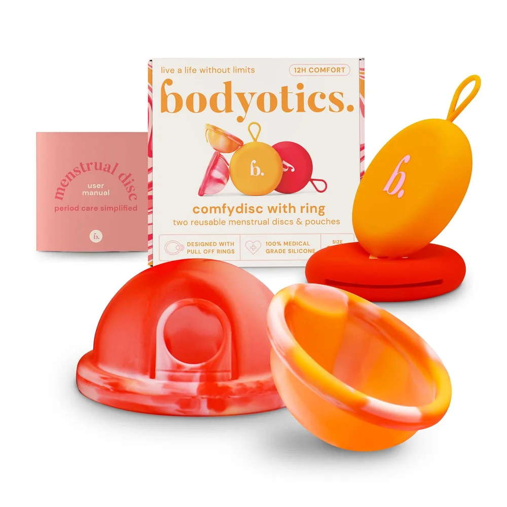 ComfyDisc Reusable Menstrual Discs S & L Orange/Red 2 pcs – Bodyotics v:5051537