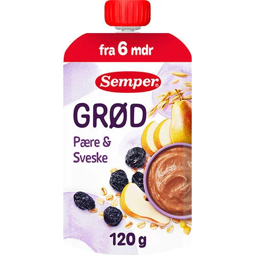 Grøt med pære og svisker fra 6 mnd. v:6658185
