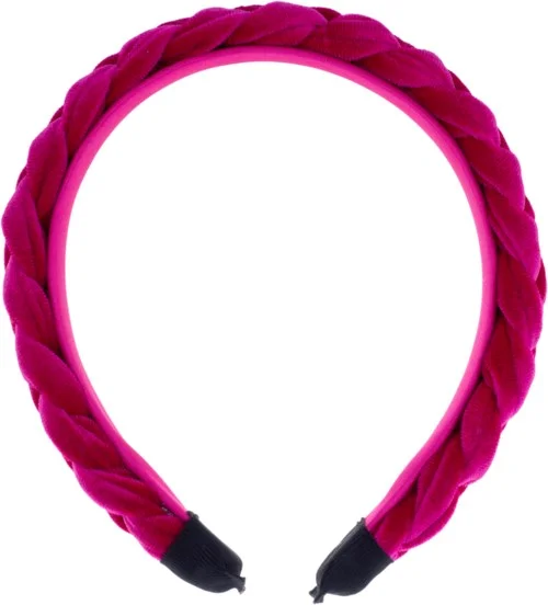 Dazzling Braided Head Band Fuxia v:5571813