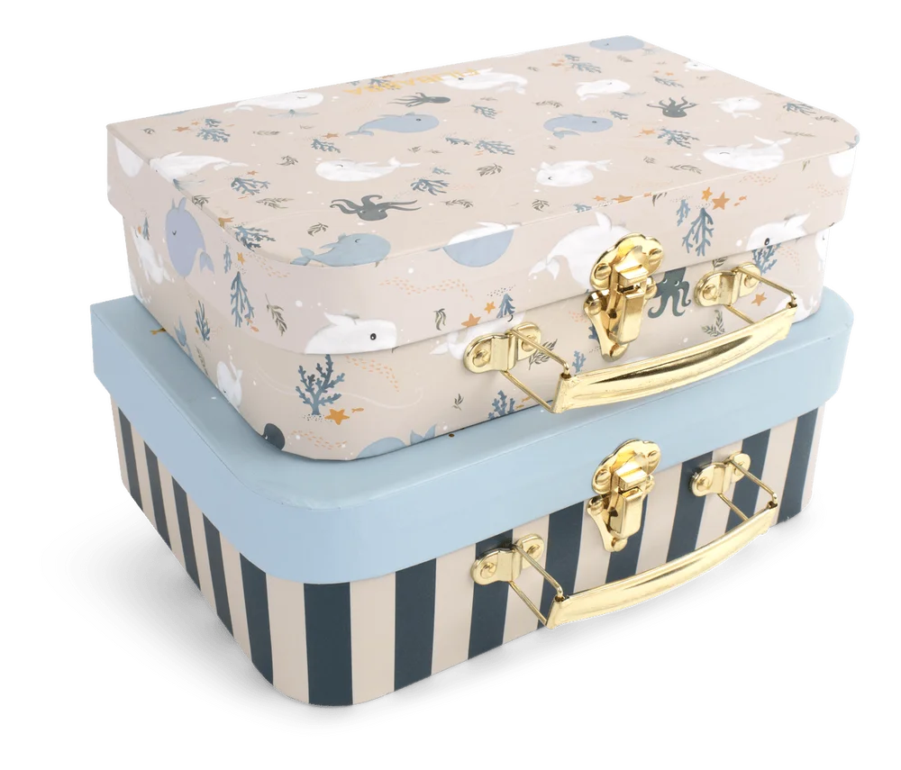 Filibabba Koffert-sett for lek og oppbevaring – Christian’s Whale Tales – 1 stk. v:8443060