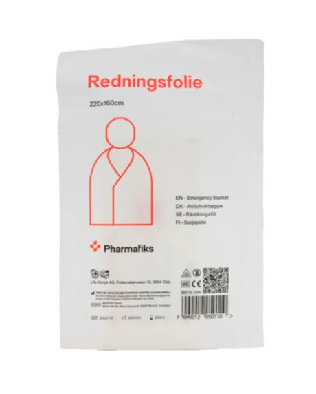 Norsk Folkehjelp Redningsfolie 220 x 160 cm 1 stk v:4830839