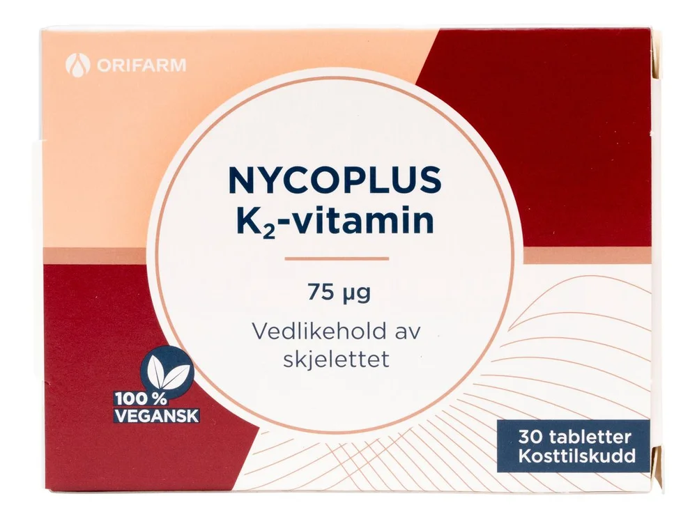 Nycoplus K2-vitamin 75 mcg – 30 tabl. v:5429194 Nycoplus K2-vitamin 75 mcg – 30 tabl. v:5429194