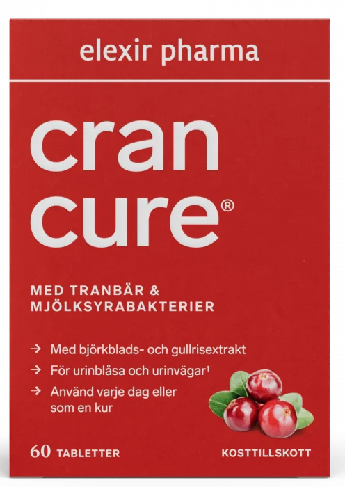 Elexir Pharma Cran Cure 60 tabletter | Tranebær og urinveier v:8115781