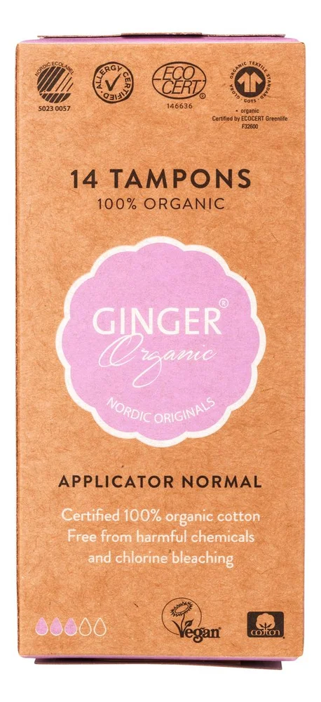 Ginger Organic Tampon med innføring – Normal Ø – 14 stk v:2348058