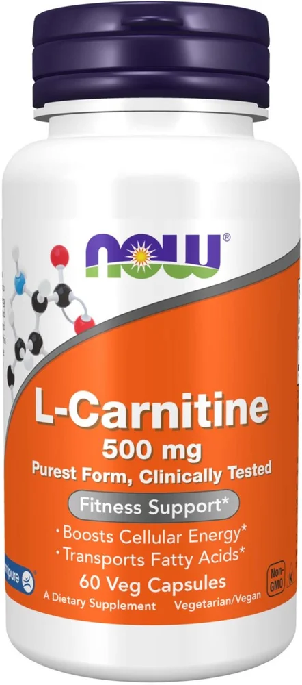 NOW L-Carnitine 500 Mg 60 stk v:3525001 NOW L-Carnitine 500 Mg 60 stk v:3525001
