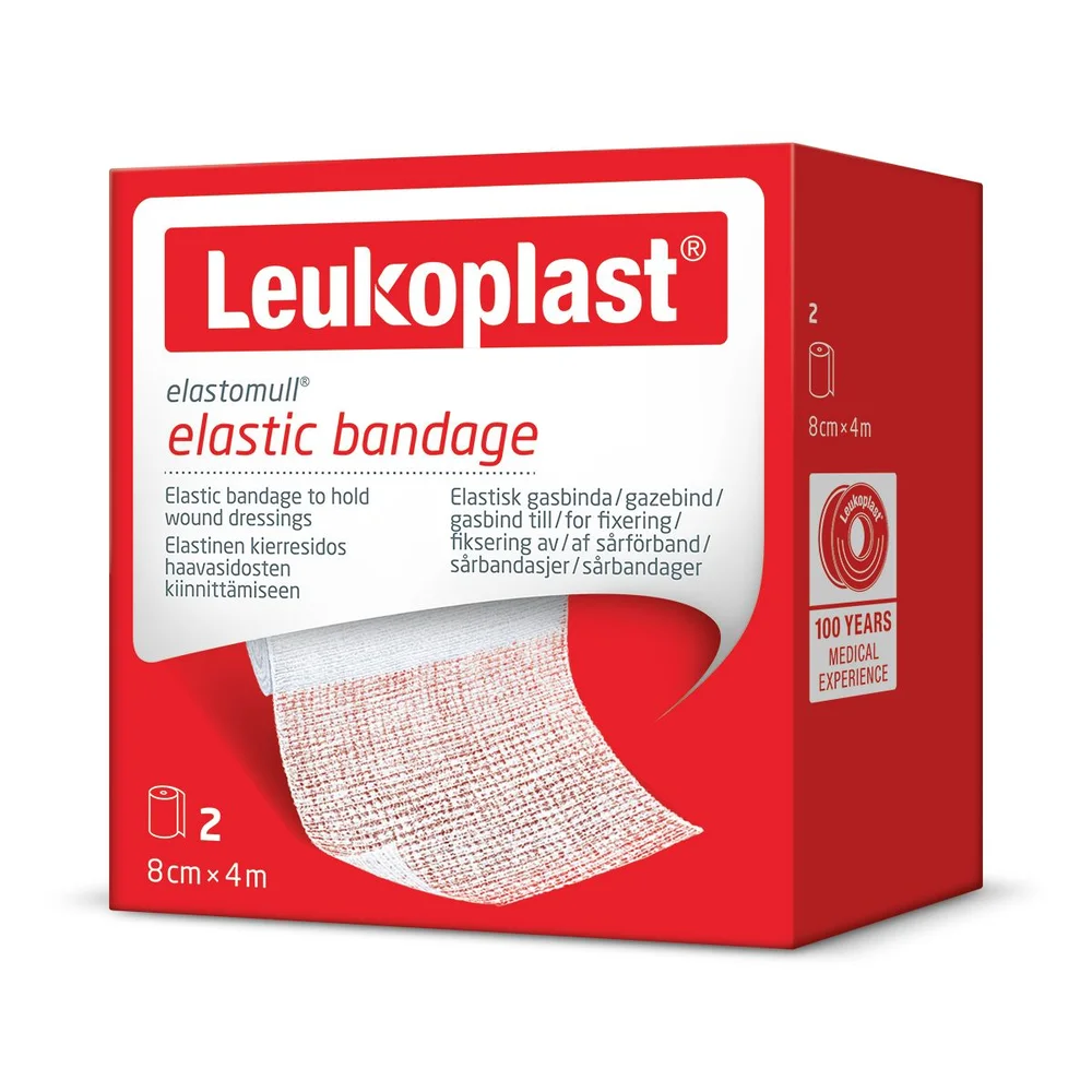 Leukoplast Elastomull 8 cm x 4 m – 2 stk. v:1488385