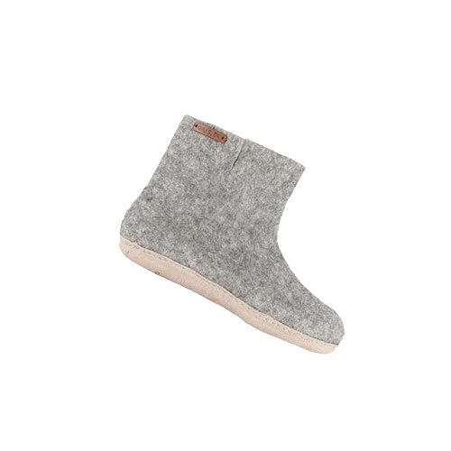 Ullstøvel m. Lærsåle Light Grey | 36 v:7872039