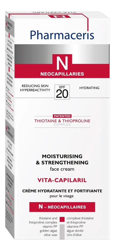 Pharmaceris N Vita-Capilaril Ansigtskrem mot rødme SPF20 -50 ml v:6340273 Pharmaceris N Vita-Capilaril Ansigtskrem mot rødme SPF20 -50 ml v:6340273
