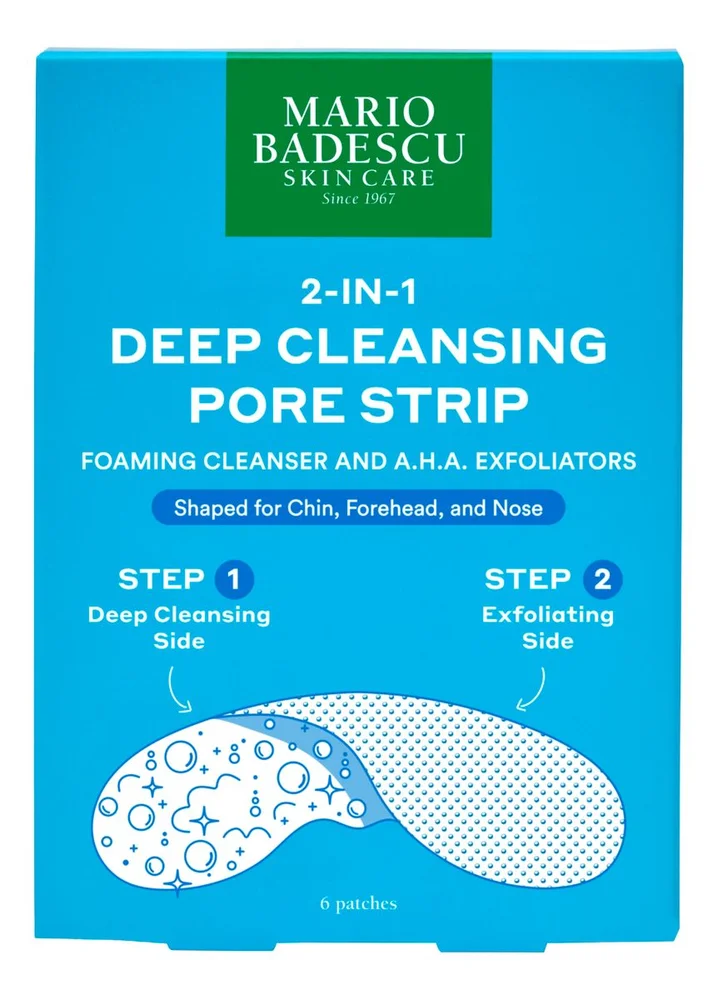 Mario Badescu 2-In-1 Deep Cleansing Pore Strip – 6 stk. v:5301652 Mario Badescu 2-In-1 Deep Cleansing Pore Strip – 6 stk. v:5301652