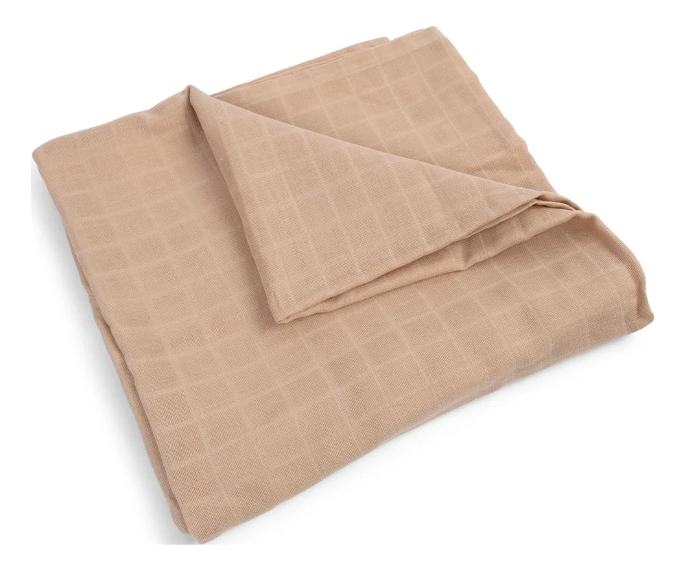 Filibabba Stor tøybleie/vikle 120×120 cm GOTS – Warm Grey – 1 stk. v:1893902