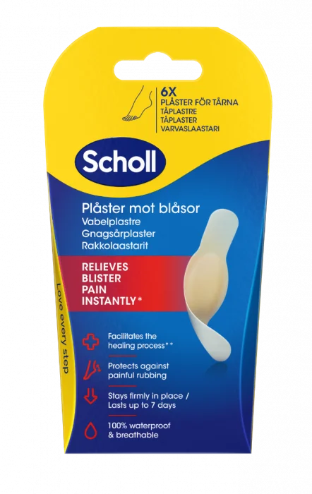 Scholl Gnagsårplaster tær 6 stk – lindrer gnagsår v:7670151 Scholl Gnagsårplaster tær 6 stk – lindrer gnagsår v:7670151