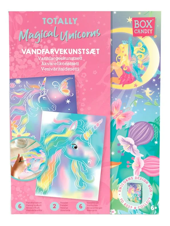 BOX CANDIY Watercolor Art – Totally Magical Unicorns – 1 stk v:5054293