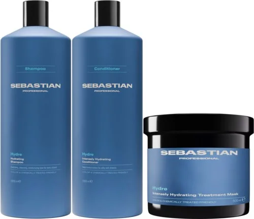Sebastian Professional Hydre Bundle Highly Hydrating Shampoo 1000 ml & Conditioner 1000 ml & mask 500 ml v:8407627 Sebastian Professional Hydre Bundle Highly Hydrating Shampoo 1000 ml & Conditioner 1000 ml & mask 500 ml v:8407627